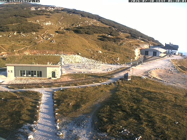 Archiv Foto Webcam Endstation Zahnradbahn Hochschneeberg