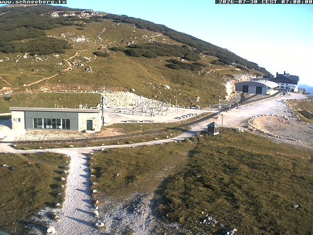 Archiv Foto Webcam Endstation Zahnradbahn Hochschneeberg