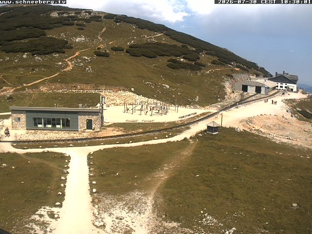 Archiv Foto Webcam Endstation Zahnradbahn Hochschneeberg