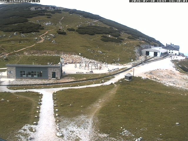 Archiv Foto Webcam Endstation Zahnradbahn Hochschneeberg