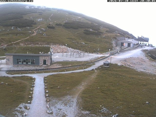 Archiv Foto Webcam Endstation Zahnradbahn Hochschneeberg