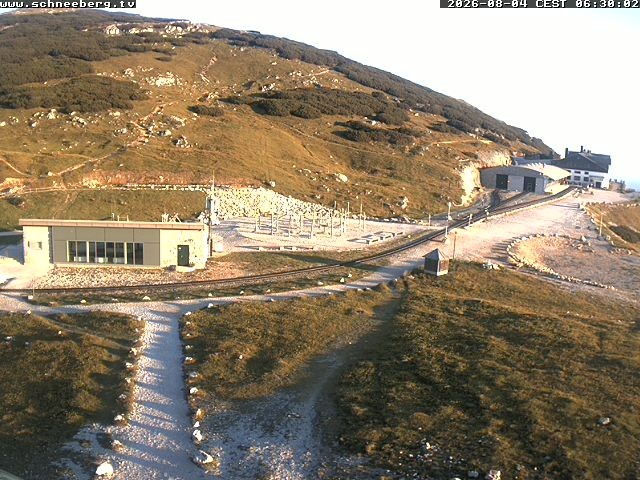 Archiv Foto Webcam Endstation Zahnradbahn Hochschneeberg