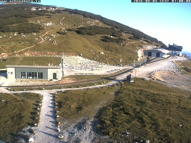 Archiv Foto Webcam Endstation Zahnradbahn Hochschneeberg