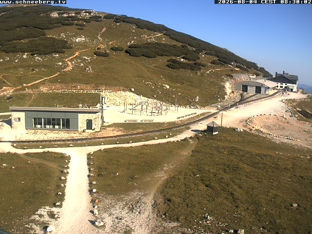 Archiv Foto Webcam Endstation Zahnradbahn Hochschneeberg
