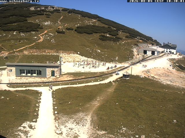 Archiv Foto Webcam Endstation Zahnradbahn Hochschneeberg