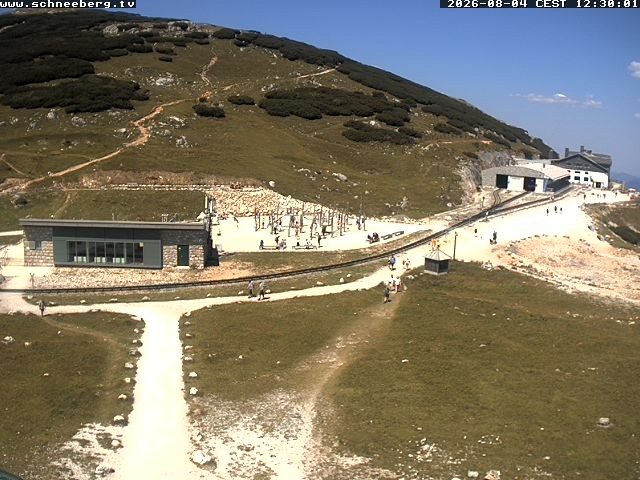 Archiv Foto Webcam Endstation Zahnradbahn Hochschneeberg