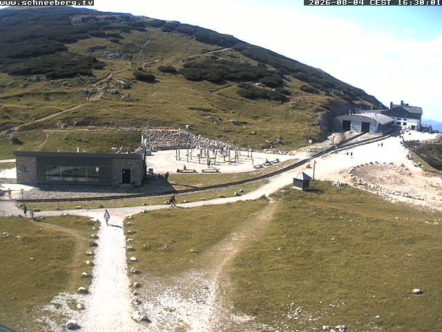 Archiv Foto Webcam Endstation Zahnradbahn Hochschneeberg
