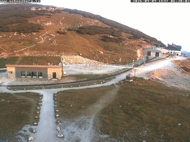 Archiv Foto Webcam Endstation Zahnradbahn Hochschneeberg