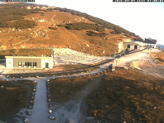 Archiv Foto Webcam Endstation Zahnradbahn Hochschneeberg