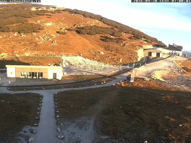 Archiv Foto Webcam Endstation Zahnradbahn Hochschneeberg