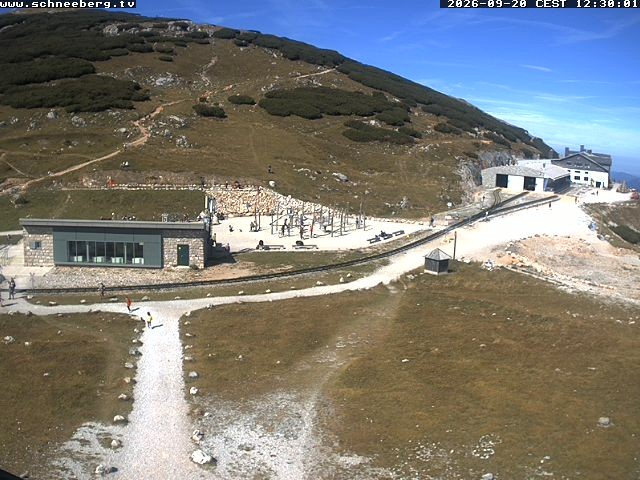 Archiv Foto Webcam Endstation Zahnradbahn Hochschneeberg