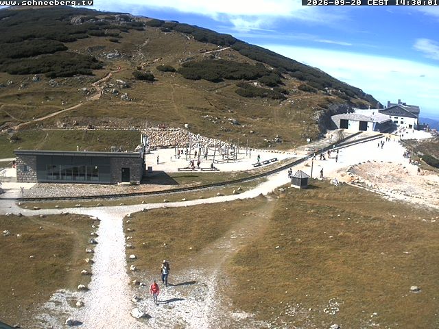 Archiv Foto Webcam Endstation Zahnradbahn Hochschneeberg