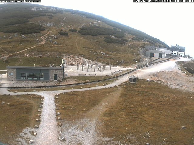Archiv Foto Webcam Endstation Zahnradbahn Hochschneeberg