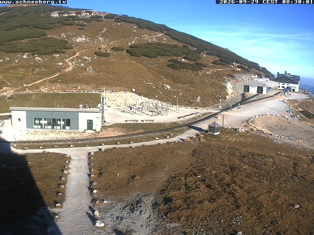 Archiv Foto Webcam Endstation Zahnradbahn Hochschneeberg