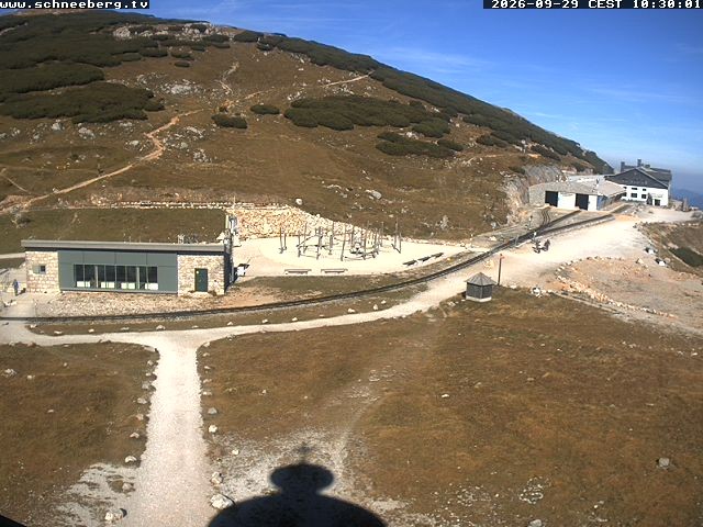 Archiv Foto Webcam Endstation Zahnradbahn Hochschneeberg