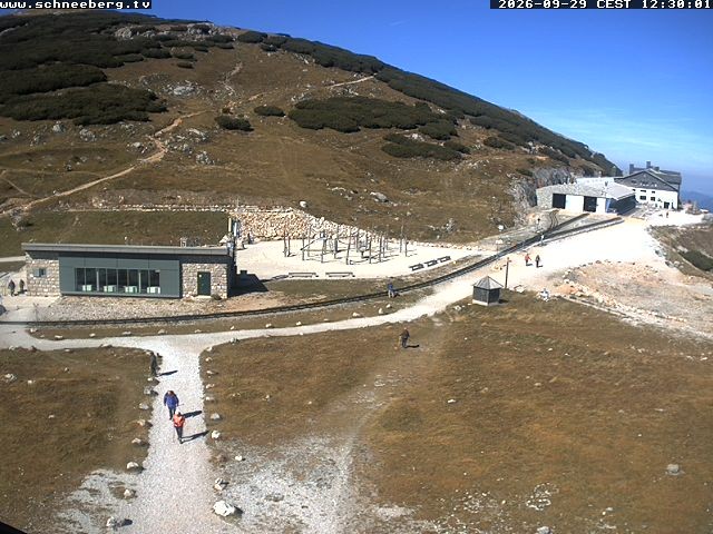 Archiv Foto Webcam Endstation Zahnradbahn Hochschneeberg