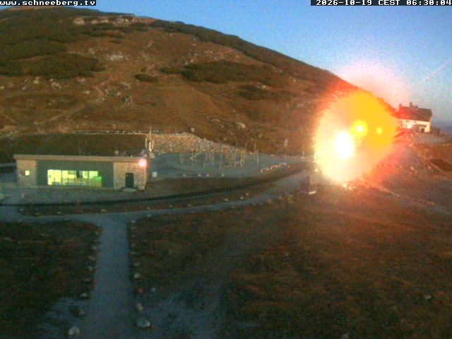 Archiv Foto Webcam Endstation Zahnradbahn Hochschneeberg