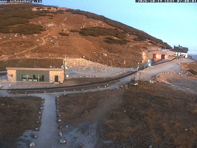 Archiv Foto Webcam Endstation Zahnradbahn Hochschneeberg