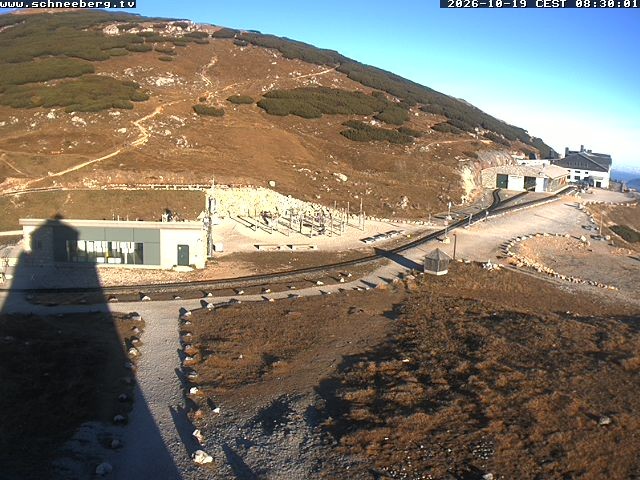 Archiv Foto Webcam Endstation Zahnradbahn Hochschneeberg