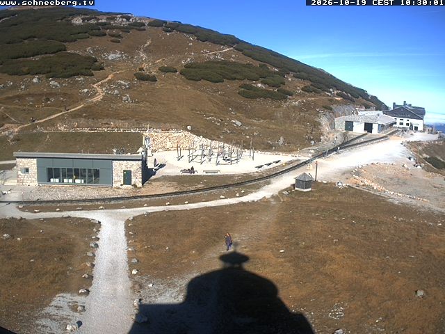Archiv Foto Webcam Endstation Zahnradbahn Hochschneeberg