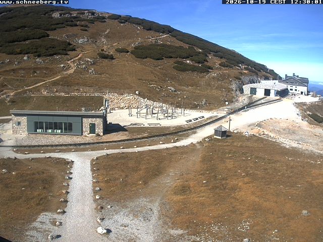 Archiv Foto Webcam Endstation Zahnradbahn Hochschneeberg