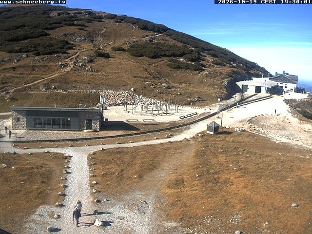 Archiv Foto Webcam Endstation Zahnradbahn Hochschneeberg