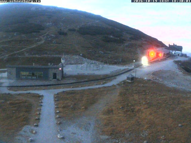 Archiv Foto Webcam Endstation Zahnradbahn Hochschneeberg