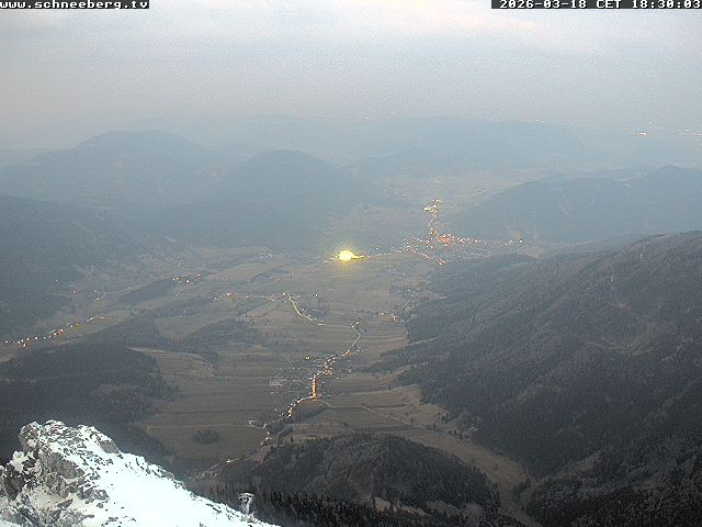 Archiv Foto Webcam Talblick Berghaus Hochschneeberg