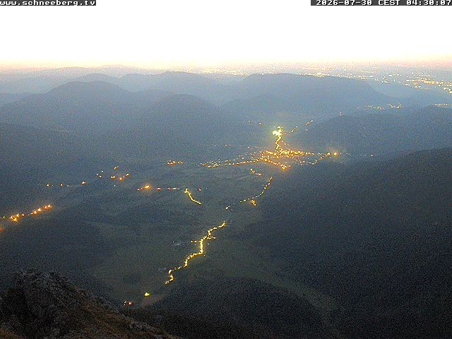Archiv Foto Webcam Talblick Berghaus Hochschneeberg