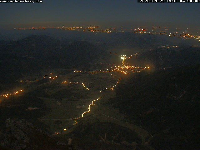 Archiv Foto Webcam Talblick Berghaus Hochschneeberg