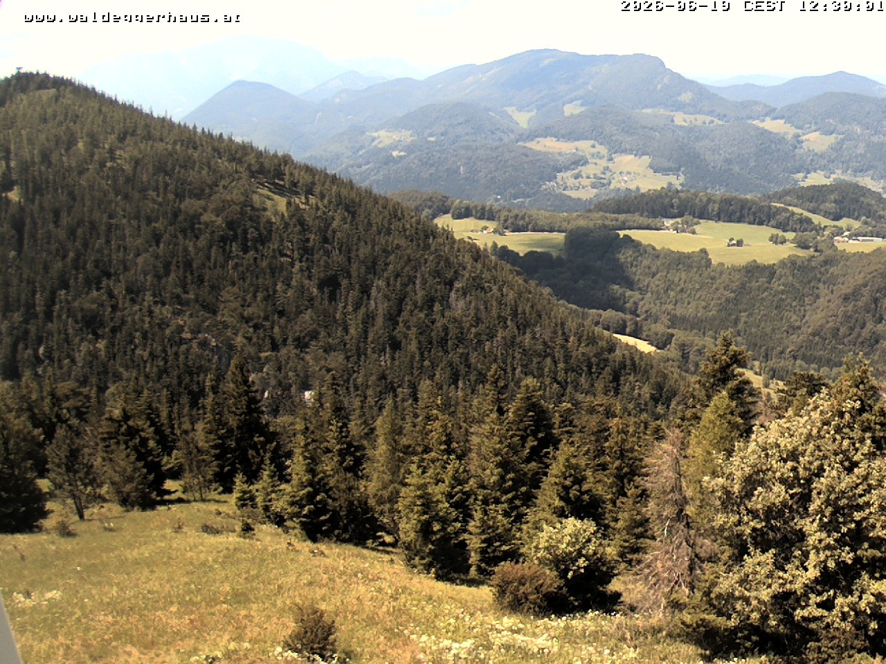 Archived image Webcam Restaurant Waldeggerhaus "Hohe Wand"