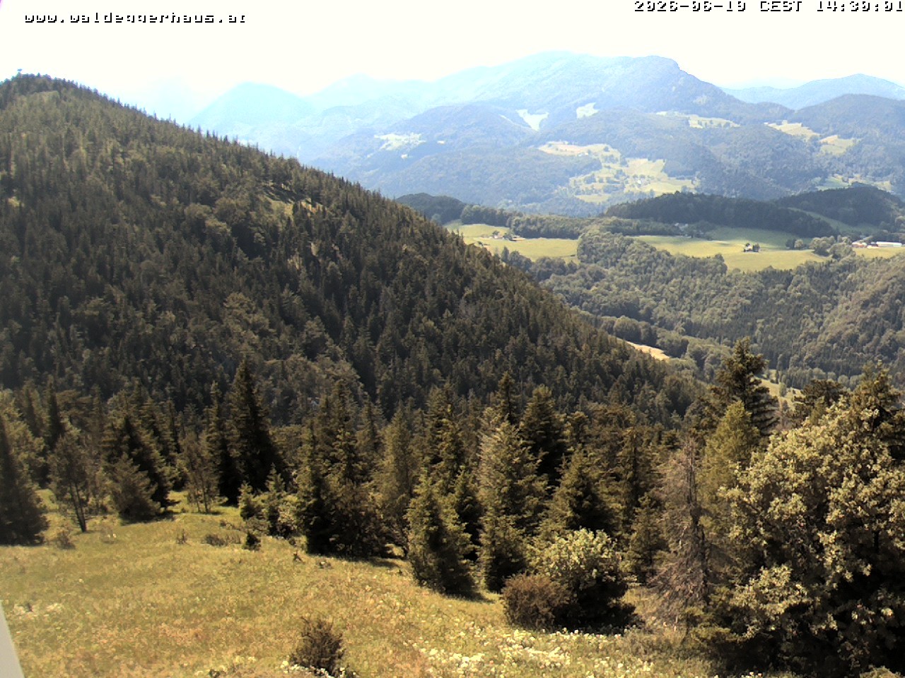 Archived image Webcam Restaurant Waldeggerhaus "Hohe Wand"