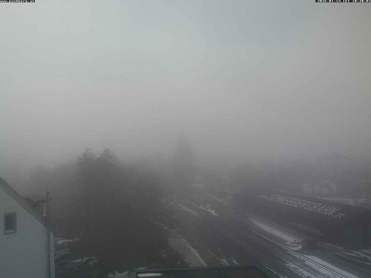 Archiv Foto Webcam Bahnhof in Puchberg am Schneeberg and Schneeberg Panorama