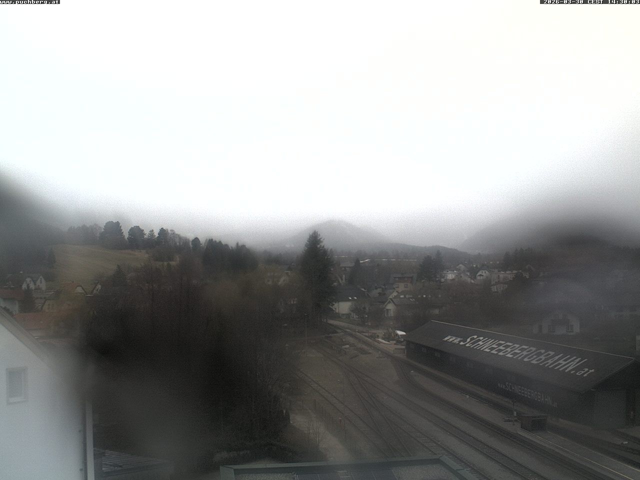 Archiv Foto Webcam Bahnhof in Puchberg am Schneeberg and Schneeberg Panorama