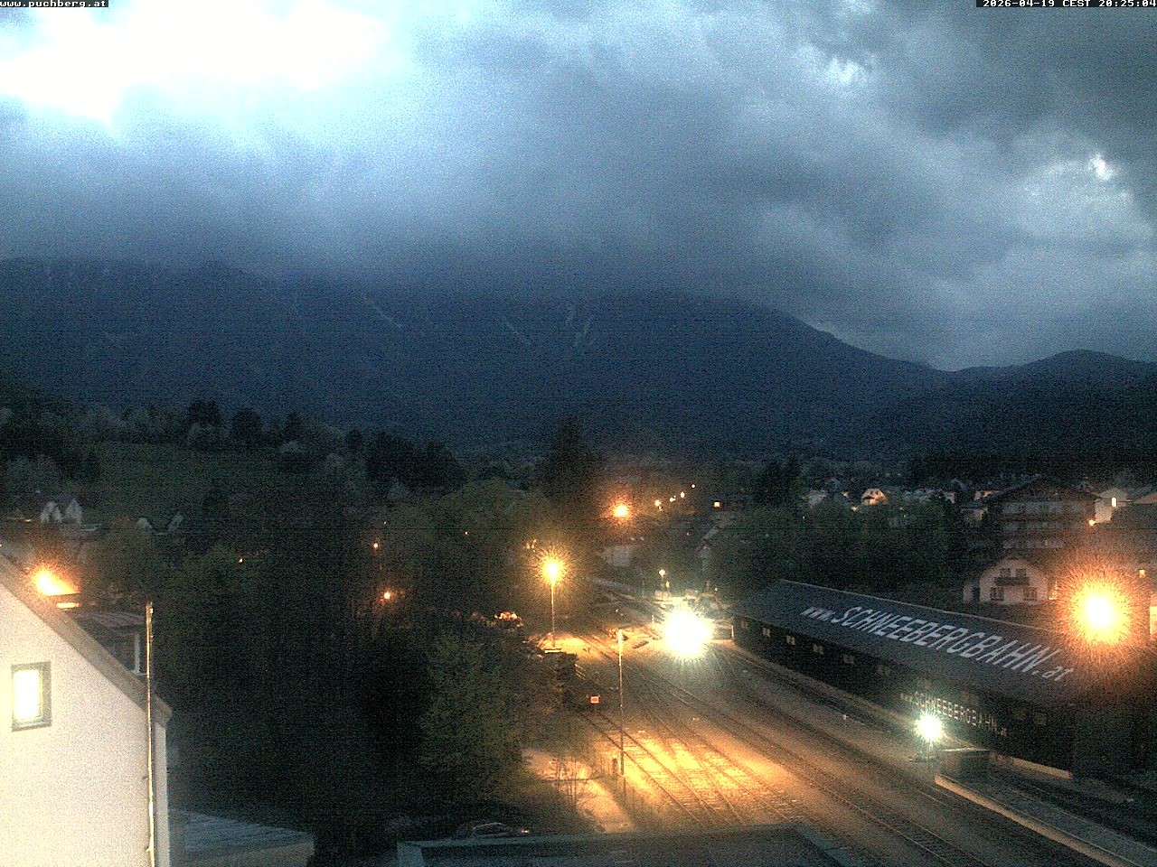 Archiv Foto Webcam Bahnhof in Puchberg am Schneeberg and Schneeberg Panorama
