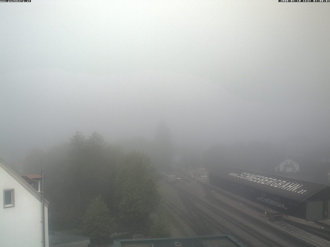 Archiv Foto Webcam Bahnhof in Puchberg am Schneeberg and Schneeberg Panorama