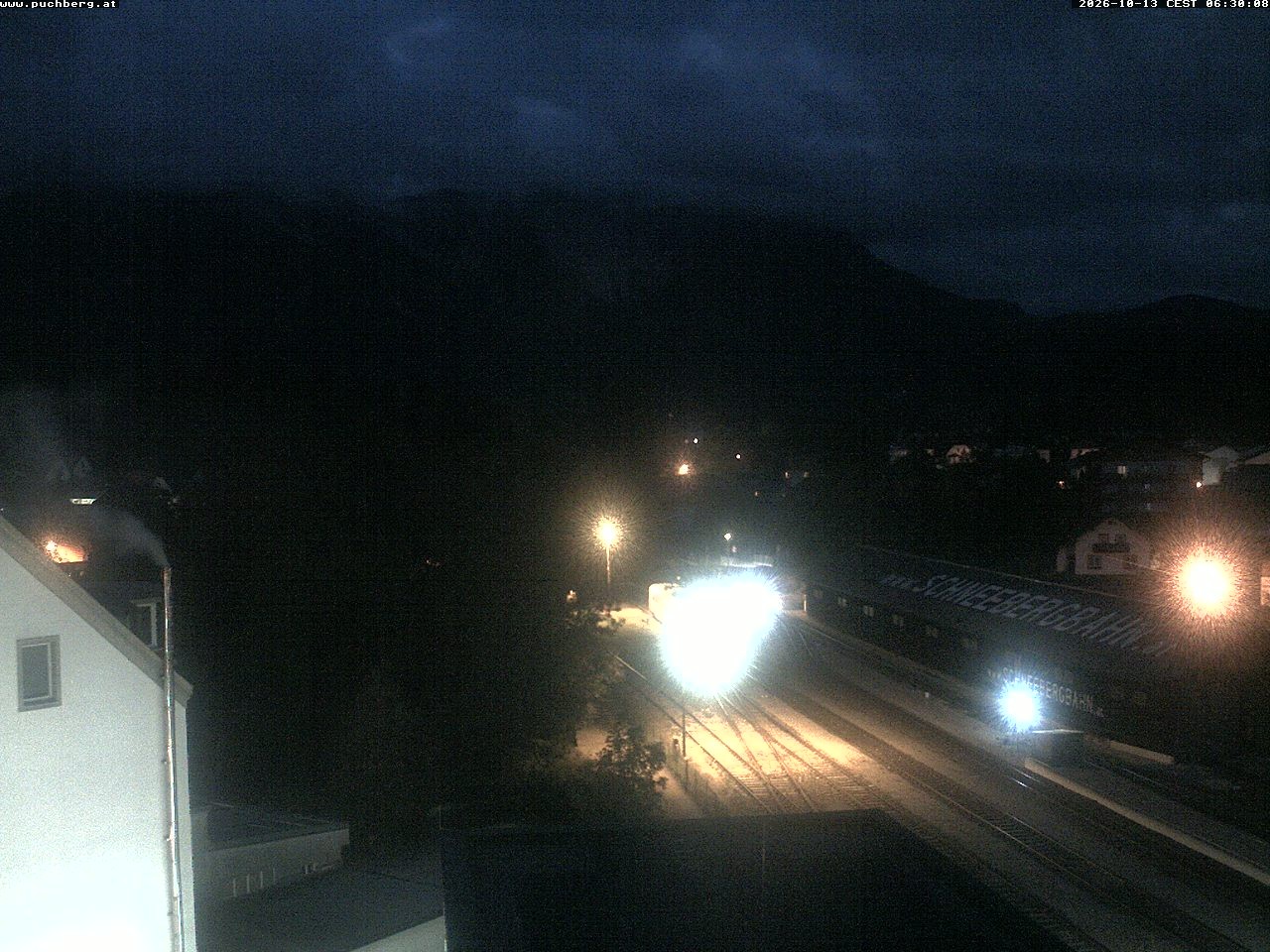 Archiv Foto Webcam Bahnhof in Puchberg am Schneeberg and Schneeberg Panorama