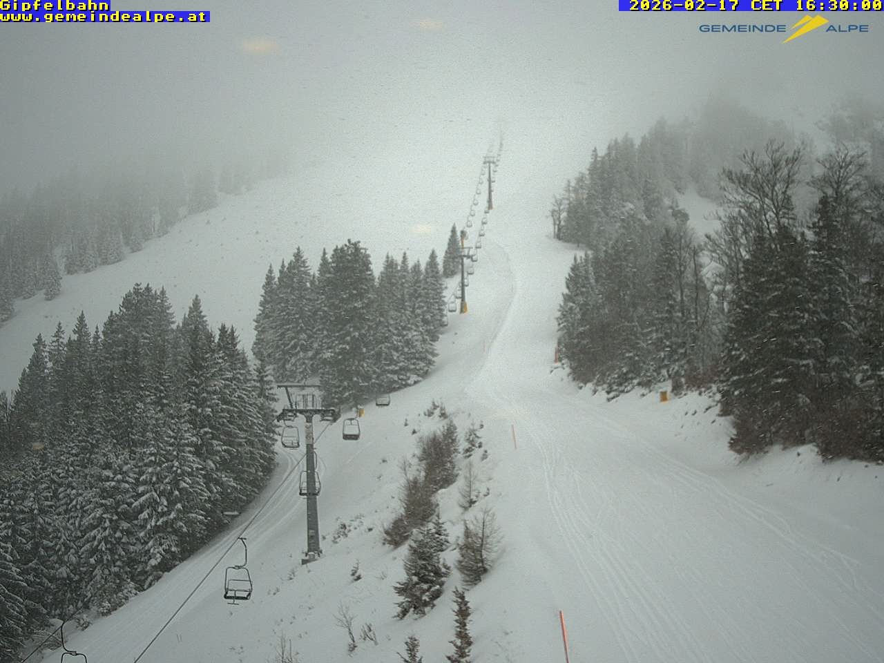 Archiv Foto Webcam Gemeindealpe Gipfelbahn und Gipfel