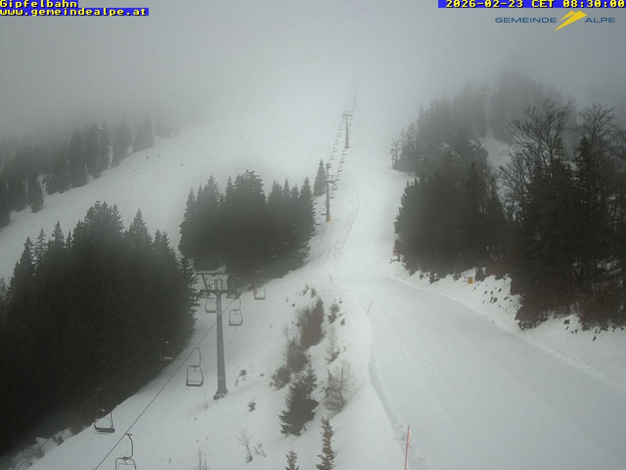 Archiv Foto Webcam Gemeindealpe Gipfelbahn und Gipfel