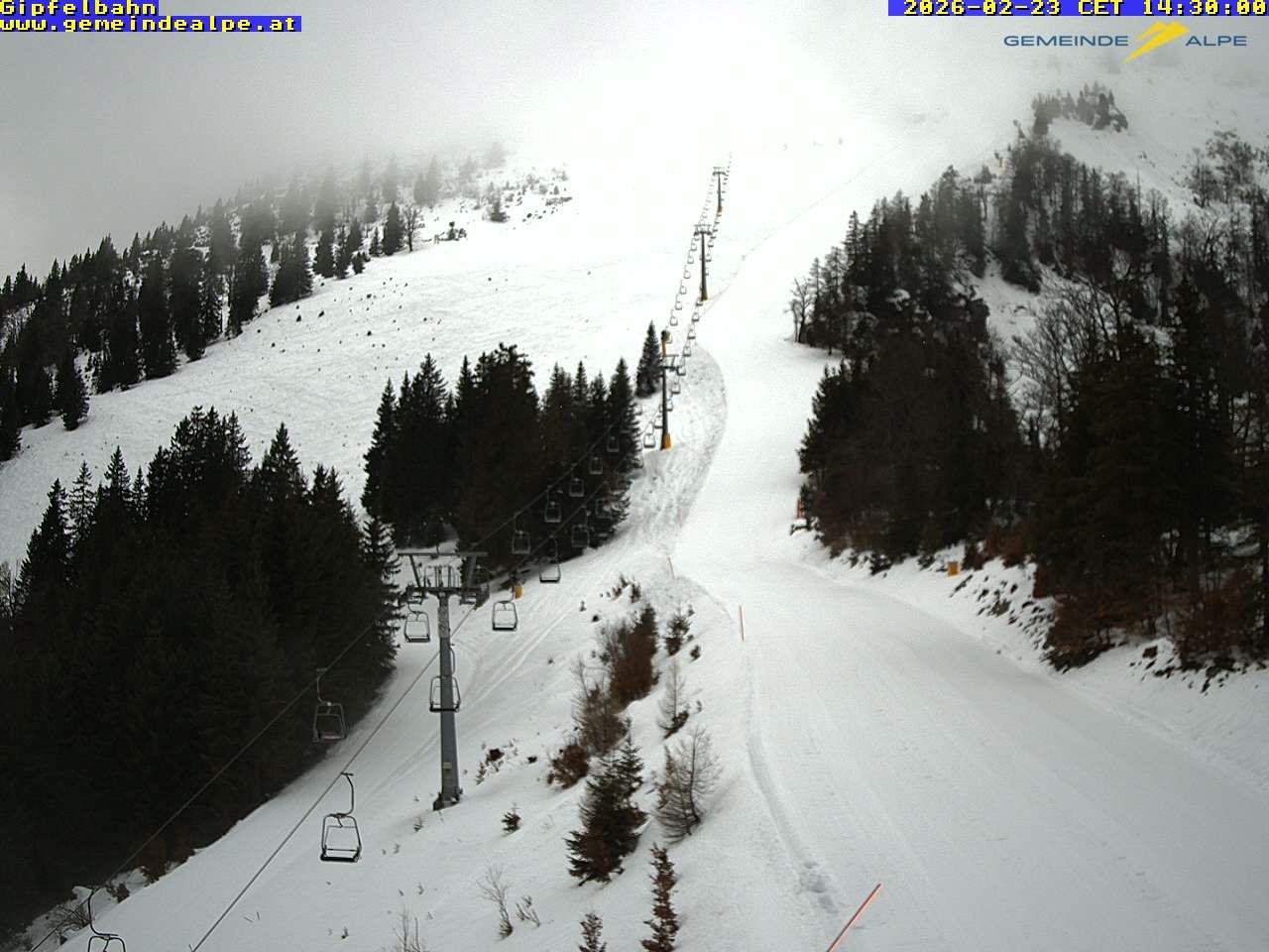 Archiv Foto Webcam Gemeindealpe Gipfelbahn und Gipfel