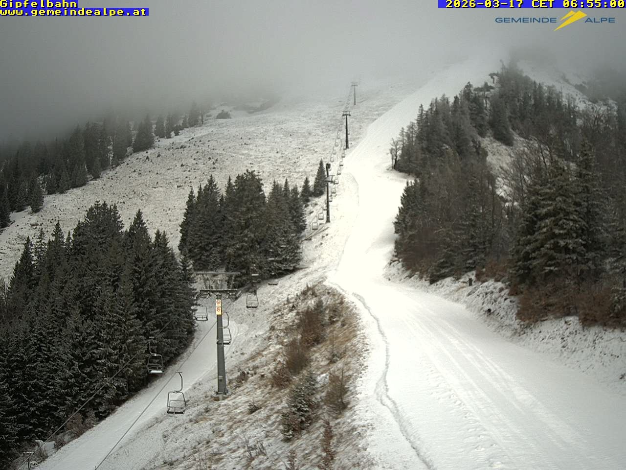 Archiv Foto Webcam Gemeindealpe Gipfelbahn und Gipfel