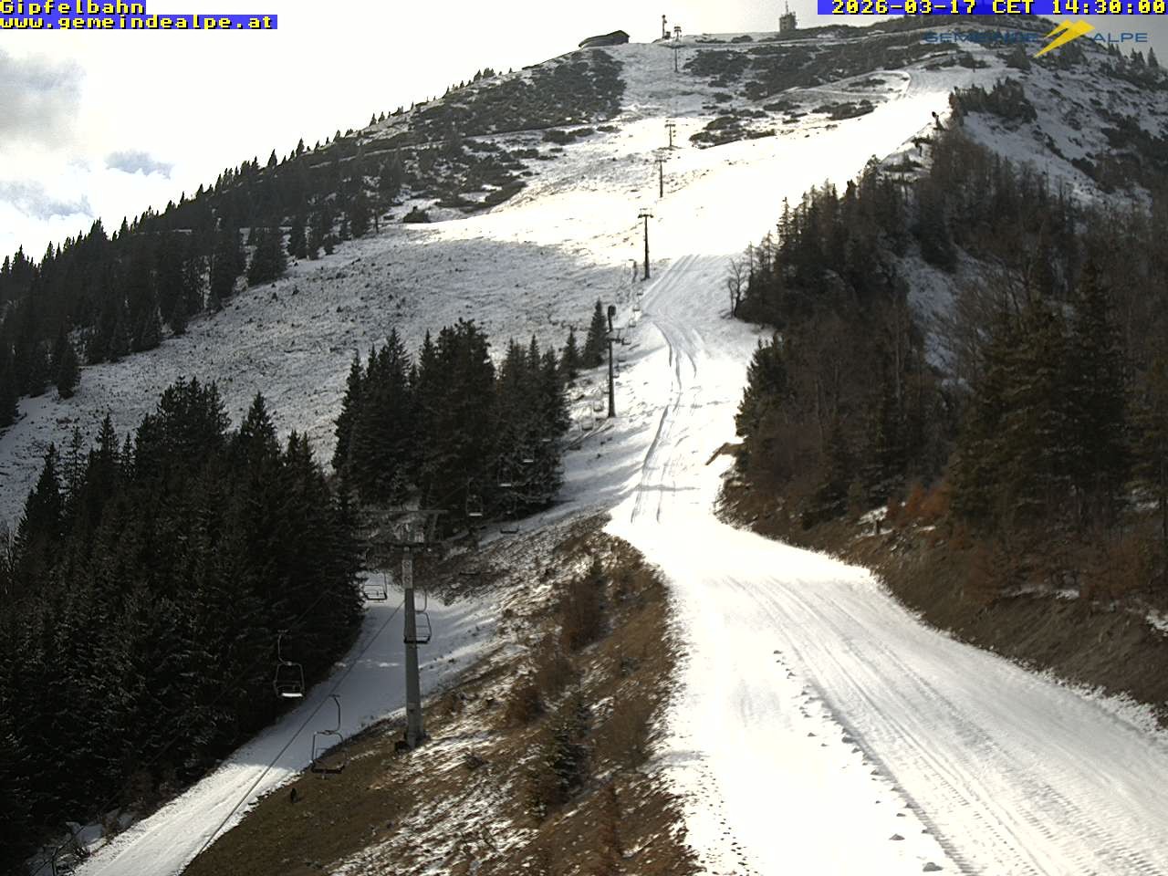 Archiv Foto Webcam Gemeindealpe Gipfelbahn und Gipfel