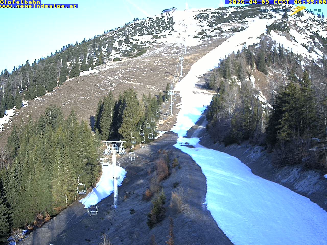 Archiv Foto Webcam Gemeindealpe Gipfelbahn und Gipfel