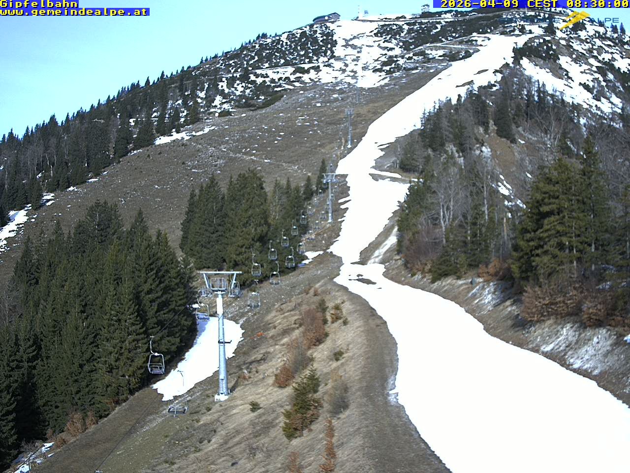 Archiv Foto Webcam Gemeindealpe Gipfelbahn und Gipfel