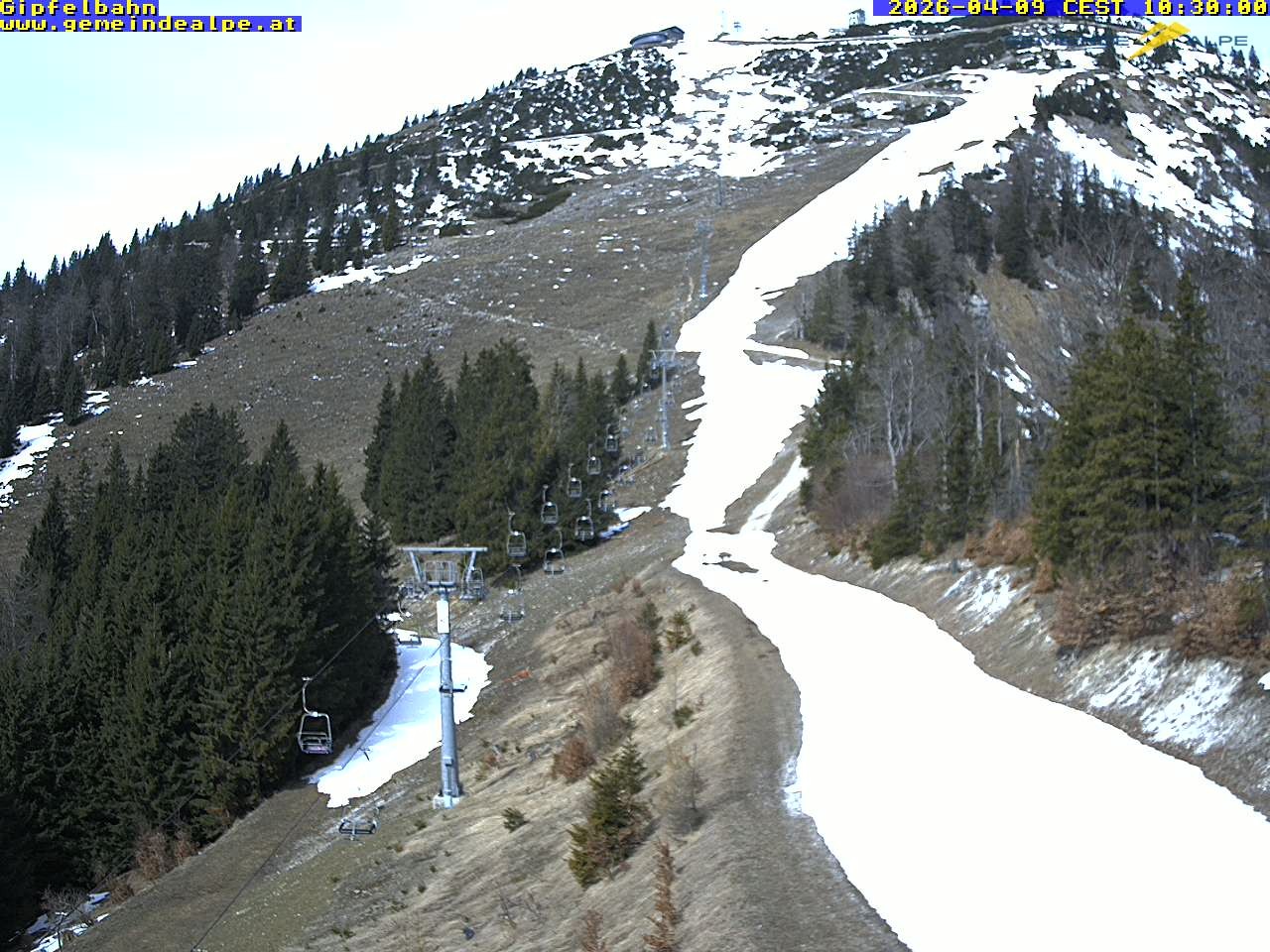 Archiv Foto Webcam Gemeindealpe Gipfelbahn und Gipfel