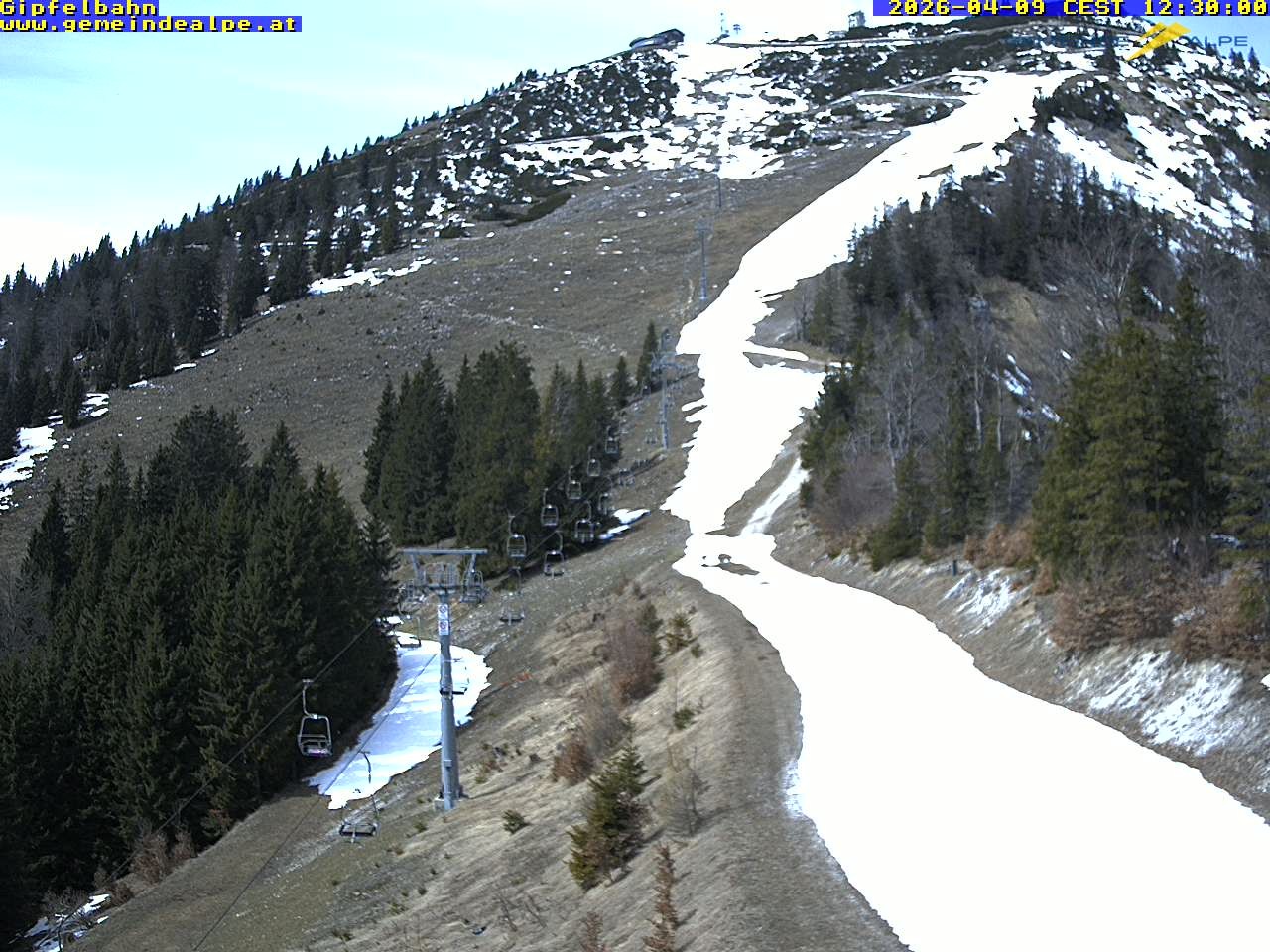 Archiv Foto Webcam Gemeindealpe Gipfelbahn und Gipfel