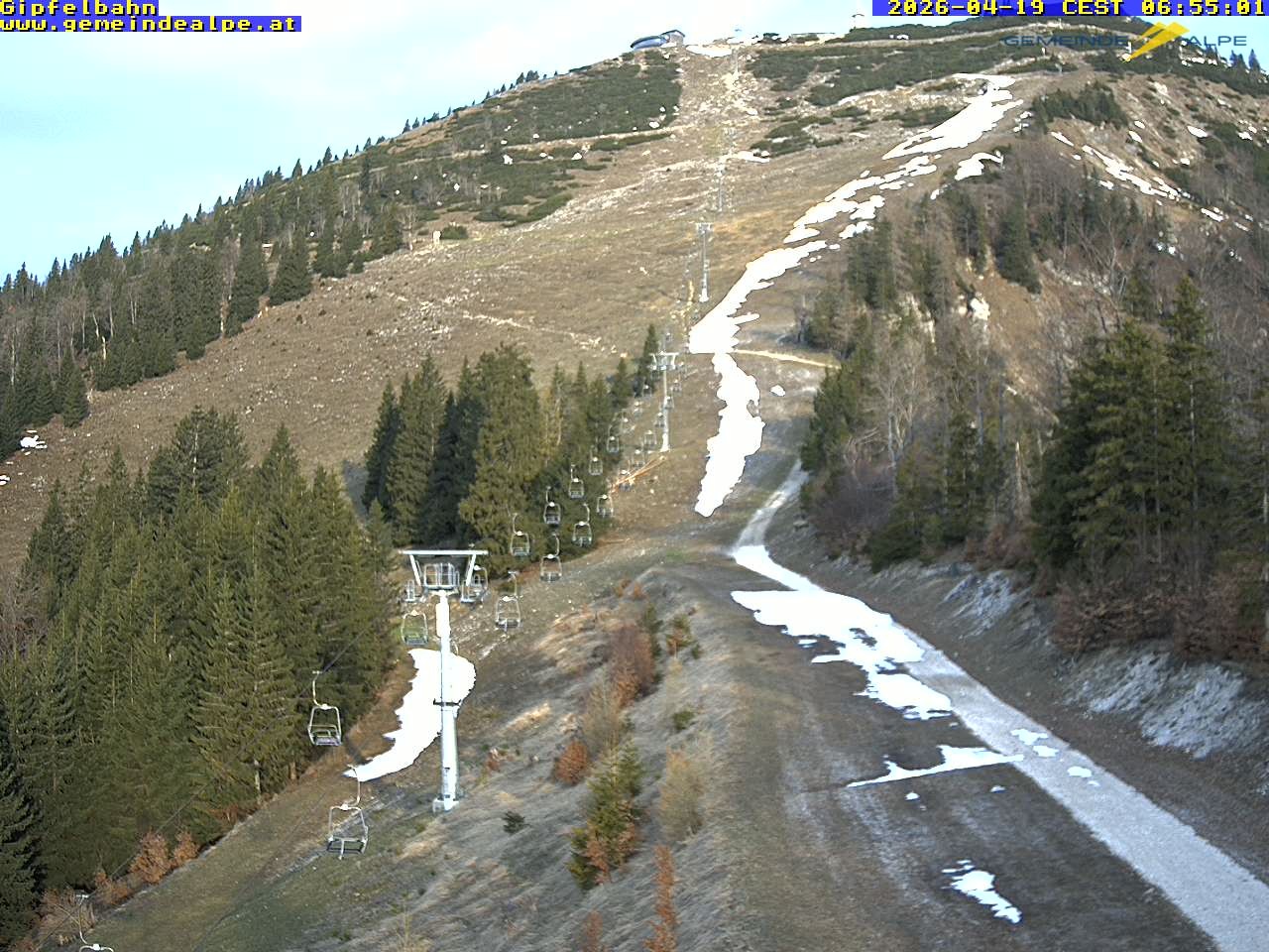 Archiv Foto Webcam Gemeindealpe Gipfelbahn und Gipfel