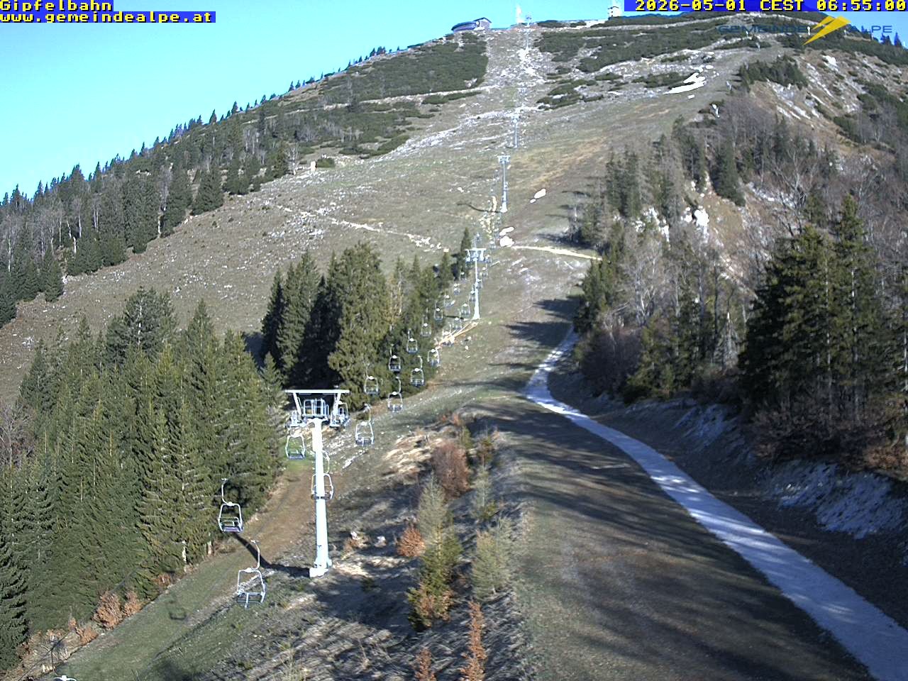Archiv Foto Webcam Gemeindealpe Gipfelbahn und Gipfel