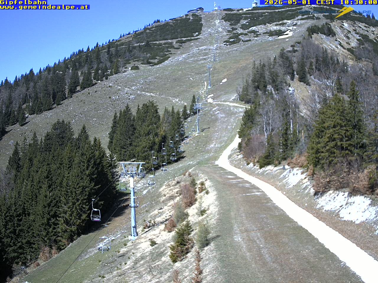 Archiv Foto Webcam Gemeindealpe Gipfelbahn und Gipfel
