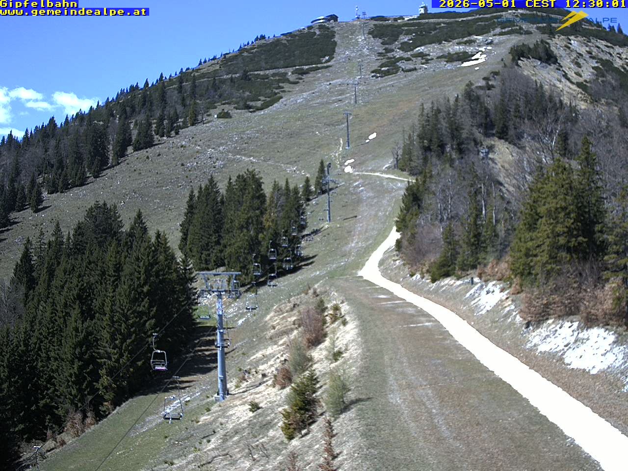 Archiv Foto Webcam Gemeindealpe Gipfelbahn und Gipfel
